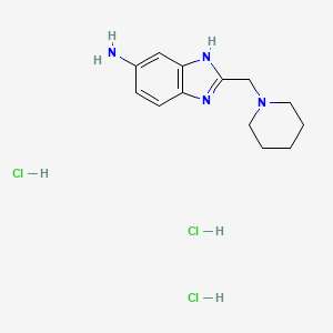 2-(Piperidin-1-ylmethyl)-1H-benzo[d]imidazol-5-amine trihydrochloride