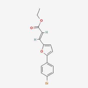 molecular formula C15H13BrO3 B7725724 Ethyl 3-(5-(4-bromophenyl)furan-2-yl)acrylate 