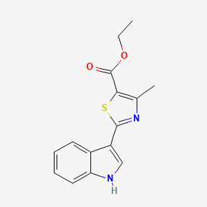 molecular formula C15H14N2O2S B7725731 Ethyl 2-(1H-indol-3-yl)-4-methylthiazole-5-carboxylate CAS No. 886497-31-0