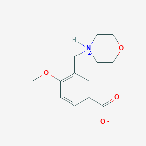 molecular formula C13H17NO4 B7725755 4-Methoxy-3-(morpholin-4-ium-4-ylmethyl)benzoate 