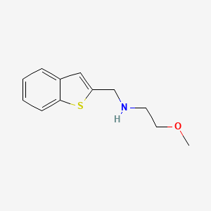 molecular formula C12H15NOS B7725769 Benzo[b]thiophen-2-ylmethyl-(2-methoxyethyl) amine CAS No. 886506-02-1