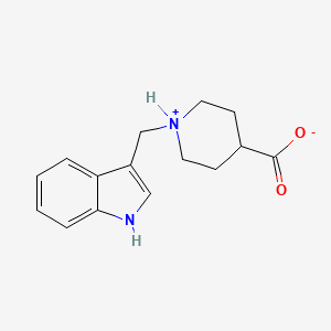 molecular formula C15H18N2O2 B7725779 1-(1H-indol-3-ylmethyl)piperidin-1-ium-4-carboxylate 