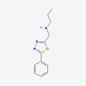 molecular formula C12H15N3O B7725792 N-((5-Phenyl-1,3,4-oxadiazol-2-yl)methyl)propan-1-amine CAS No. 832740-27-9