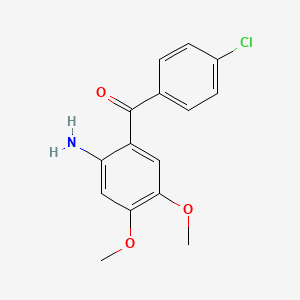 molecular formula C15H14ClNO3 B7725811 (2-Amino-4,5-dimethoxyphenyl)(4-chlorophenyl)methanone 