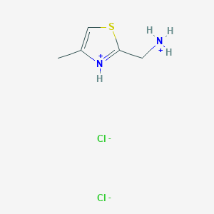 (4-Methyl-1,3-thiazol-3-ium-2-yl)methylazanium;dichloride