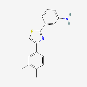 molecular formula C17H16N2S B7725827 3-[4-(3,4-Dimethyl-phenyl)-thiazol-2-yl]-phenylamine 
