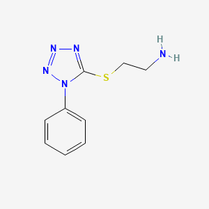 molecular formula C9H11N5S B7725848 2-(1-Phenyl-1H-tetrazol-5-ylsulfanyl)-ethylamine 