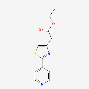 molecular formula C12H12N2O2S B7725858 Ethyl 2-(2-(pyridin-4-yl)thiazol-4-yl)acetate CAS No. 80653-68-5