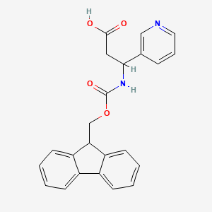 molecular formula C23H20N2O4 B7725870 3-(9H-Fluoren-9-ylmethoxycarbonylamino)-3-pyridin-3-yl-propionic acid 