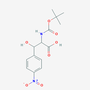 3-Hydroxy-2-[(2-methylpropan-2-yl)oxycarbonylamino]-3-(4-nitrophenyl)propanoic acid