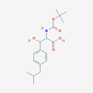 molecular formula C18H27NO5 B7725875 3-Hydroxy-2-[(2-methylpropan-2-yl)oxycarbonylamino]-3-[4-(2-methylpropyl)phenyl]propanoic acid 