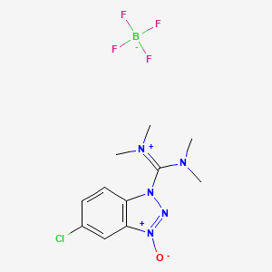 molecular formula C11H15BClF4N5O B7725894 1-[Bis(dimethylamino)methylene]-5-chloro-1-benzotriazolium 3-Oxide Tetrafluoroborate 