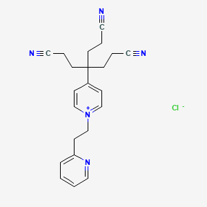molecular formula C22H24ClN5 B7725910 4-[3-Cyano-1,1-bis-(2-cyano-ethyl)-propyl]-1-(2-pyridin-2-YL-ethyl)-pyridinium chloride 