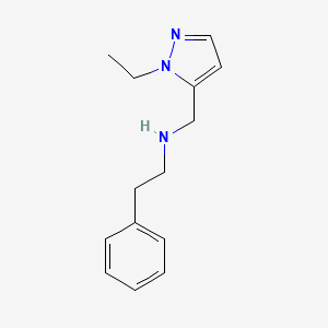 molecular formula C14H19N3 B7725949 N-((1-Ethyl-1H-pyrazol-5-yl)methyl)-2-phenylethanamine 