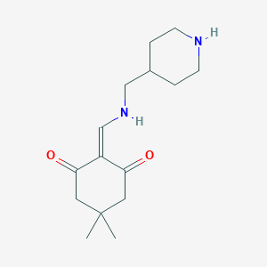 5,5-dimethyl-2-[(piperidin-4-ylmethylamino)methylidene]cyclohexane-1,3-dione