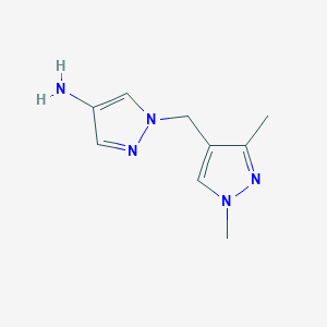 molecular formula C9H13N5 B7726052 1-[(1,3-dimethyl-1H-pyrazol-4-yl)methyl]-1H-pyrazol-4-amine CAS No. 1001757-46-5