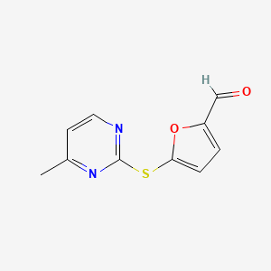 5-((4-Methylpyrimidin-2-yl)thio)furan-2-carbaldehyde