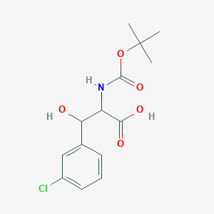 3-(3-Chlorophenyl)-3-hydroxy-2-[(2-methylpropan-2-yl)oxycarbonylamino]propanoic acid