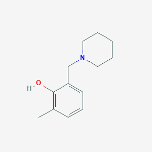 molecular formula C13H19NO B7726138 2-Methyl-6-(piperidin-1-ylmethyl)phenol 