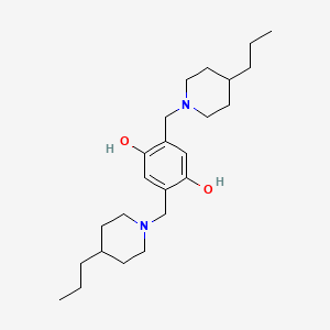 2,5-Bis-(4-propyl-piperidin-1-ylmethyl)-benzene-1,4-diol