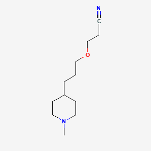 molecular formula C12H22N2O B7726151 3-[3-(1-Methyl-piperidin-4-YL)-propoxy]-propionitrile 