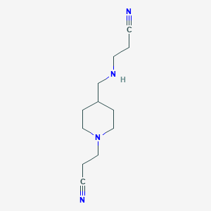 molecular formula C12H20N4 B7726156 3-(4-(((2-Cyanoethyl)amino)methyl)piperidin-1-yl)propanenitrile 