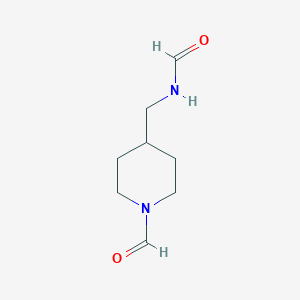 molecular formula C8H14N2O2 B7726178 N-[(1-formylpiperidin-4-yl)methyl]formamide 