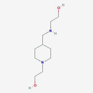 molecular formula C10H22N2O2 B7726198 2-{4-[(2-Hydroxy-ethylamino)-methyl]-piperidin-1-YL}-ethanol 