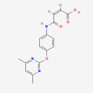 molecular formula C16H15N3O4 B7726220 (Z)-4-[4-(4,6-dimethylpyrimidin-2-yl)oxyanilino]-4-oxobut-2-enoic acid 