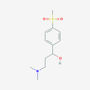 molecular formula C12H19NO3S B7726222 3-(Dimethylamino)-1-(4-methylsulfonylphenyl)propan-1-ol 