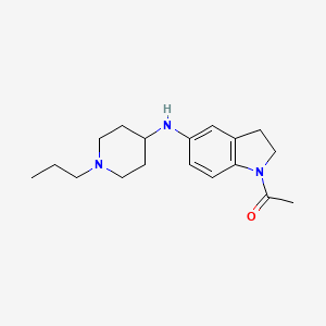 molecular formula C18H27N3O B7726224 1-[5-[(1-Propylpiperidin-4-yl)amino]-2,3-dihydroindol-1-yl]ethanone 