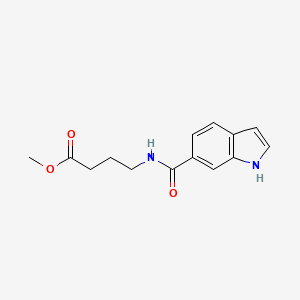 molecular formula C14H16N2O3 B7726230 Butanoic acid,4-[(1h-indol-6-ylcarbonyl)amino]-,methyl ester CAS No. 394653-95-3
