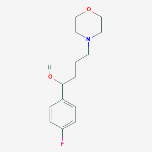 molecular formula C14H20FNO2 B7726256 1-(4-Fluorophenyl)-4-morpholin-4-ylbutan-1-ol 