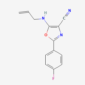 molecular formula C13H10FN3O B7726311 5-(Allylamino)-2-(4-fluorophenyl)-1,3-oxazol-4-yl cyanide 