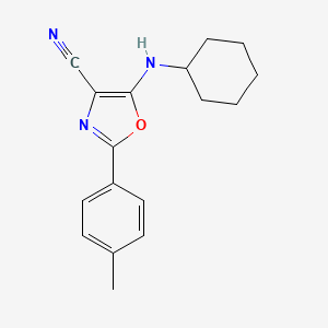 molecular formula C17H19N3O B7726327 5-(Cyclohexylamino)-2-(4-methylphenyl)-1,3-oxazole-4-carbonitrile 