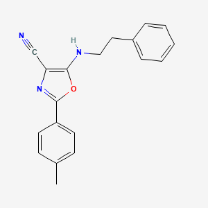 2-(4-Methylphenyl)-5-[(2-phenylethyl)amino]-1,3-oxazole-4-carbonitrile