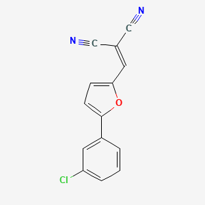molecular formula C14H7ClN2O B7726415 2-{[5-(3-Chlorophenyl)-2-furyl]methylene}malononitrile 