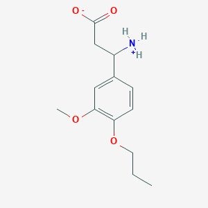 molecular formula C13H19NO4 B7726443 3-Azaniumyl-3-(3-methoxy-4-propoxyphenyl)propanoate 