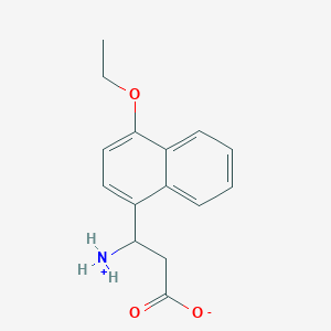 molecular formula C15H17NO3 B7726451 3-Azaniumyl-3-(4-ethoxynaphthalen-1-yl)propanoate 