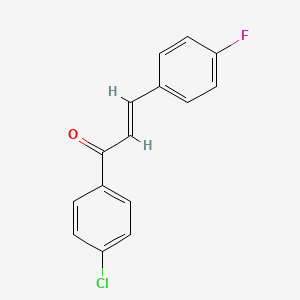 molecular formula C15H10ClFO B7726518 (E)-1-(4-chlorophenyl)-3-(4-fluorophenyl)prop-2-en-1-one 
