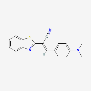 molecular formula C18H15N3S B7726548 (E)-2-(benzo[d]thiazol-2-yl)-3-(4-(dimethylamino)phenyl)acrylonitrile 
