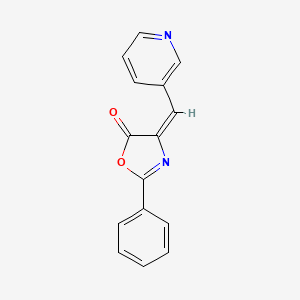 molecular formula C15H10N2O2 B7726715 (4E)-2-phenyl-4-(pyridin-3-ylmethylidene)-1,3-oxazol-5-one 