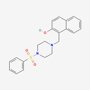 1-{[4-(Phenylsulfonyl)piperazin-1-yl]methyl}naphthalen-2-ol