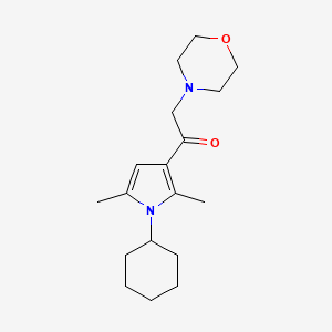 molecular formula C18H28N2O2 B7726767 1-(1-cyclohexyl-2,5-dimethyl-1H-pyrrol-3-yl)-2-(morpholin-4-yl)ethanone 