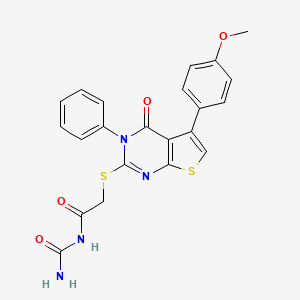 (2-{[5-(4-methoxyphenyl)-4-oxo-3-phenyl-3H,4H-thieno[2,3-d]pyrimidin-2-yl]sulfanyl}acetyl)urea