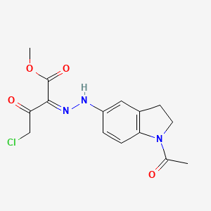 methyl (2Z)-2-[(1-acetyl-2,3-dihydroindol-5-yl)hydrazinylidene]-4-chloro-3-oxobutanoate