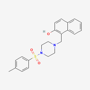 molecular formula C22H24N2O3S B7726925 1-({4-[(4-Methylphenyl)sulfonyl]piperazin-1-yl}methyl)naphthalen-2-ol 