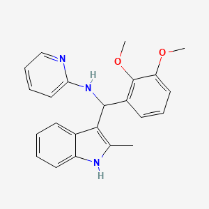 molecular formula C23H23N3O2 B7727026 N-[(2,3-dimethoxyphenyl)(2-methyl-1H-indol-3-yl)methyl]pyridin-2-amine 