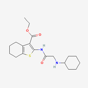 molecular formula C19H28N2O3S B7727101 Ethyl 2-[[2-(cyclohexylamino)acetyl]amino]-4,5,6,7-tetrahydro-1-benzothiophene-3-carboxylate 