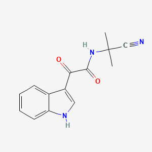 molecular formula C14H13N3O2 B7727509 N-(1-cyano-1-methylethyl)-2-(1H-indol-3-yl)-2-oxoacetamide 